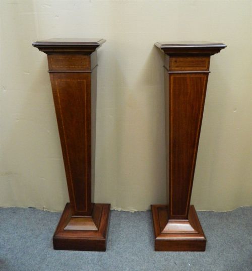 Pair of Mahogany Columns / Pedestals