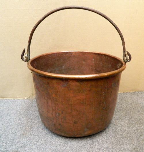 Large Copper Pot / Log Bin