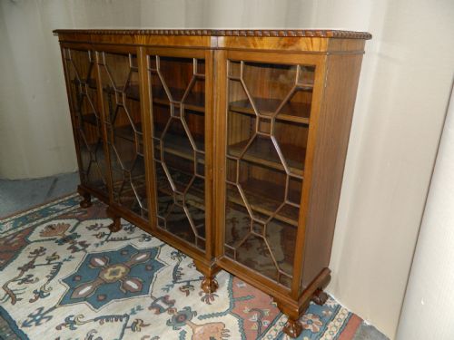 fig 1. Mahogany breakfront bookcase 