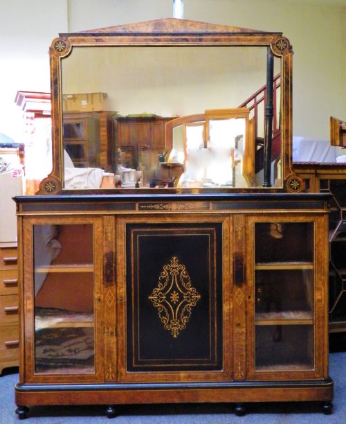 Inlaid Walnut & Ebonised Credenza