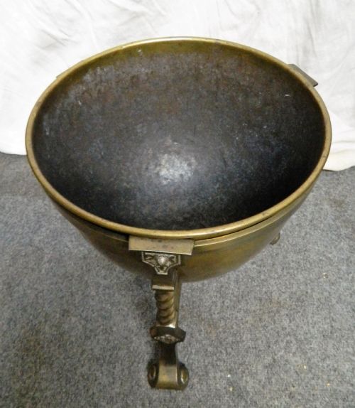 ARTS CRAFTS BRASS COAL BIN - ADDITIONAL PHOTO 2