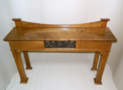 Arts & Crafts Oak Console Table
