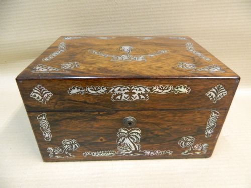 fig 1. brass inlaid decanter box