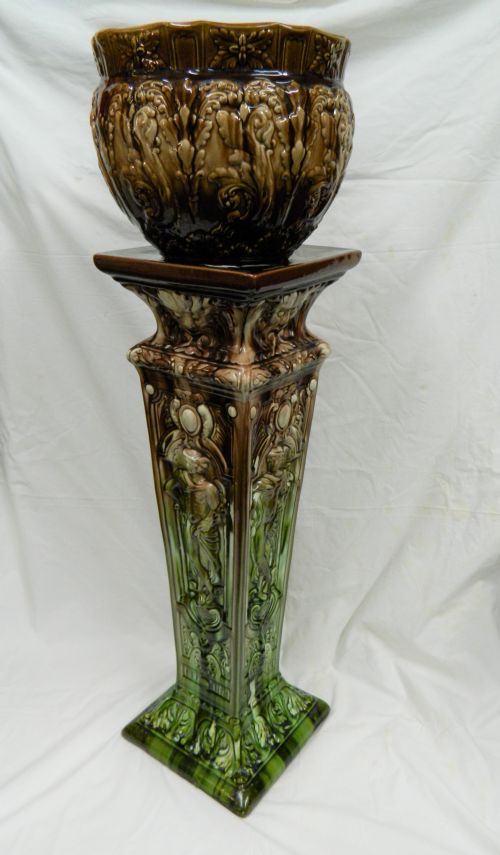 Arts & Crafts Jardiniere on Stand