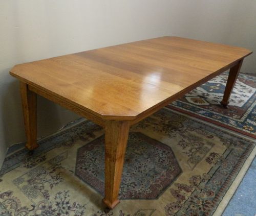fig 1. Arts & Crafts oak dining table