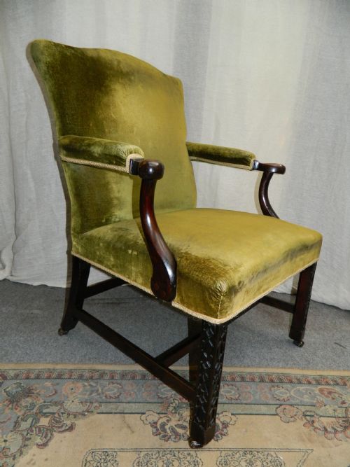 fig 1. Georgian Gainsborough library chair