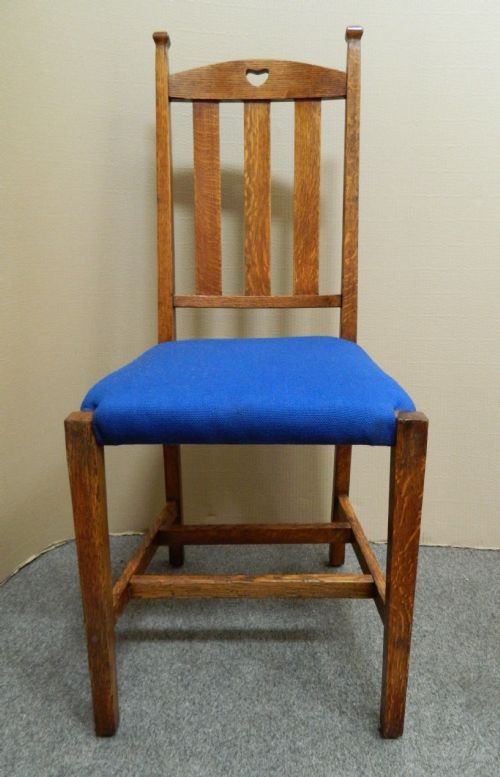 fig 1. set of 10 oak Arts & Crafts dining chairs