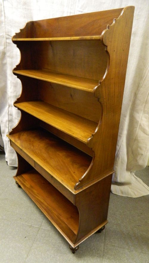 fig 1. mahogany waterfall bookcase