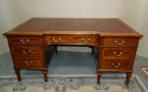 fig 2. large mahogany desk - Maple & Co