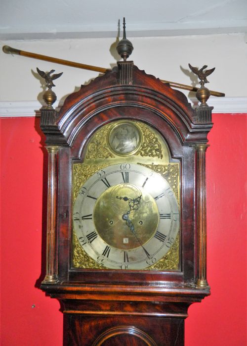 fig 1. mahogany longcase clock - Timewell of London