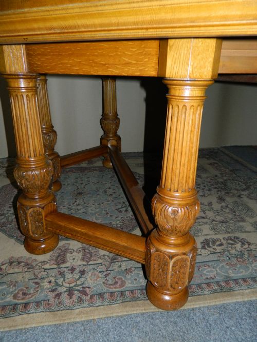 fig 1. oak dining table and chairs