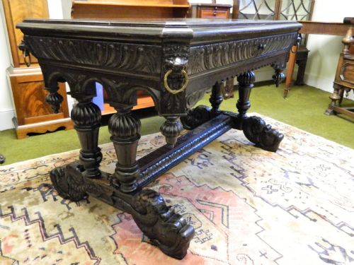 Carved Oak Hall Table / Centre Table