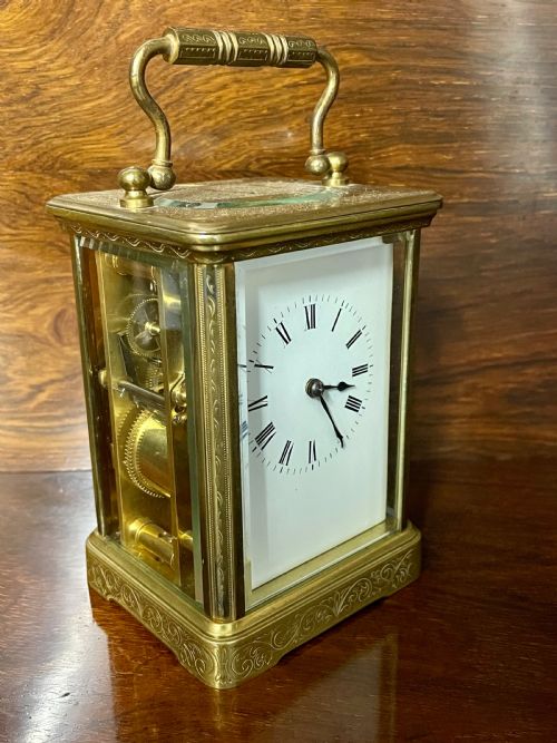 French 8 Day Carriage Clock Stamped Egl Paris
