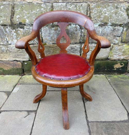 Oak Swivel Desk Chair