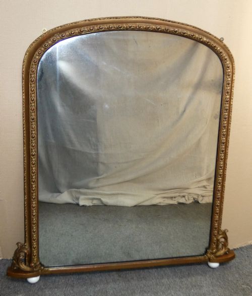 Large Gilt Overmantel Mirror