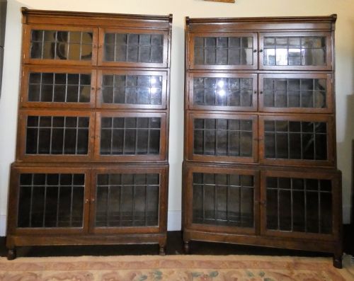 Pair of Oak Stacking Bookcases - Minty of Oxford
