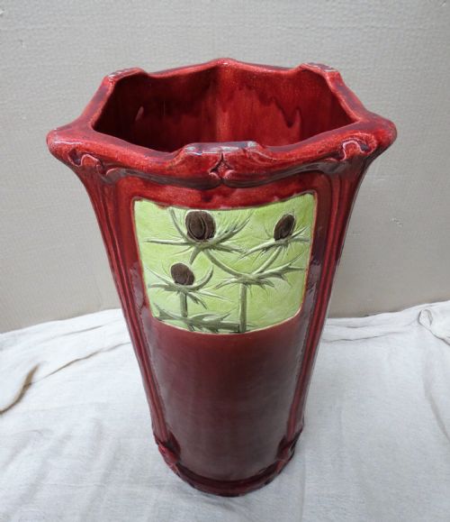 ARTS CRAFTS BURMANTOFTS FAIENCE STICK STAND - ADDITIONAL PHOTO 6