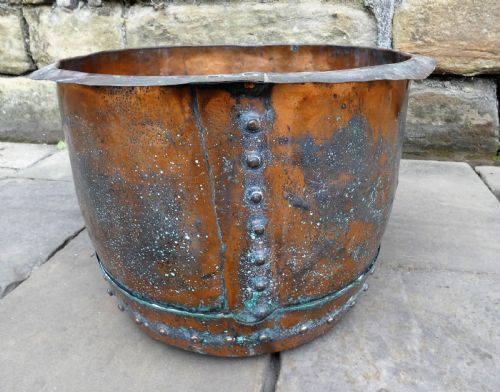 Copper Log Bin / Jardiniere