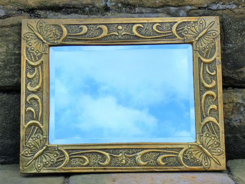Arts & Crafts Brass Wall Mirror