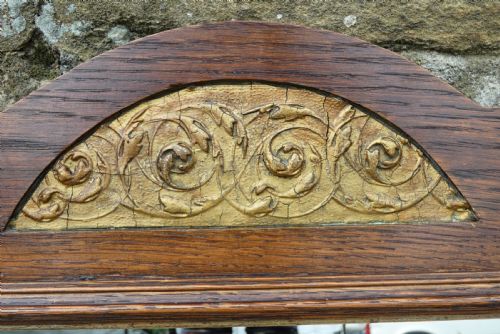 ARTS CRAFTS OAK MIRROR - ADDITIONAL PHOTO 1
