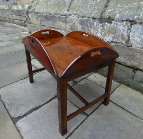 Mahogany Folding Butlers Tray on Stand
