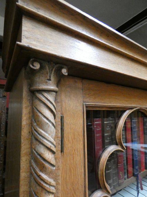 fig 1. Tall oak bookcase