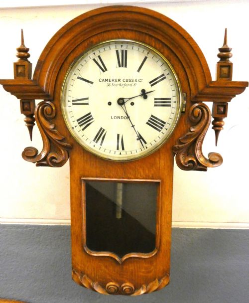 Oak Drop Dial Wall Clock - Camerer Cuss & Co