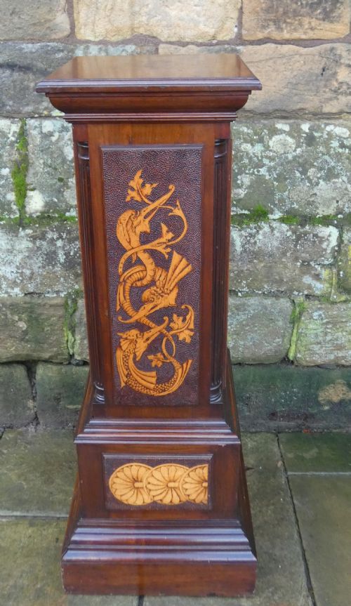 MAHOGANY PEDESTAL COLUMN - ADDITIONAL PHOTO 6