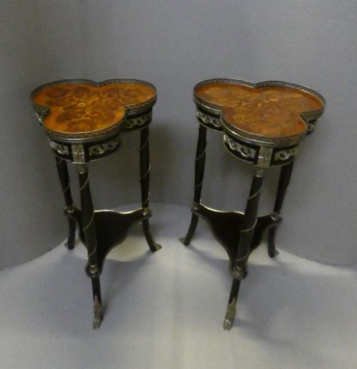 Pair of Napoleon 111 Style Trefoil Tables