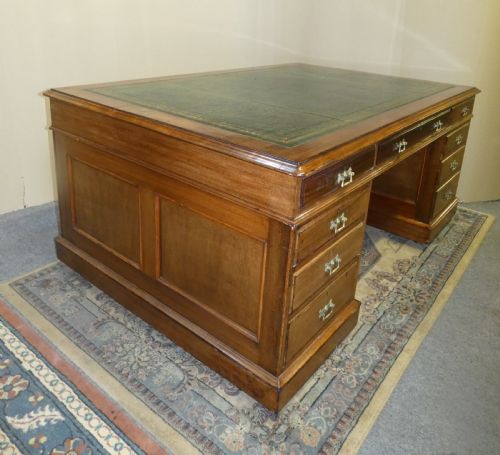 Large Mahogany Partners Desk