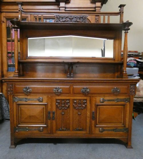 Arts & Crafts Oak Sideboard - Gardner & Son Glasgow