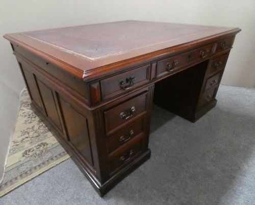 MAHOGANY PARTNERS DESK - ADDITIONAL PHOTO 8