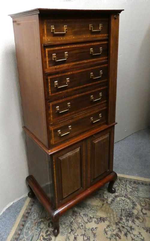 MAHOGANY COLLECTORS CABINET - ADDITIONAL PHOTO 1