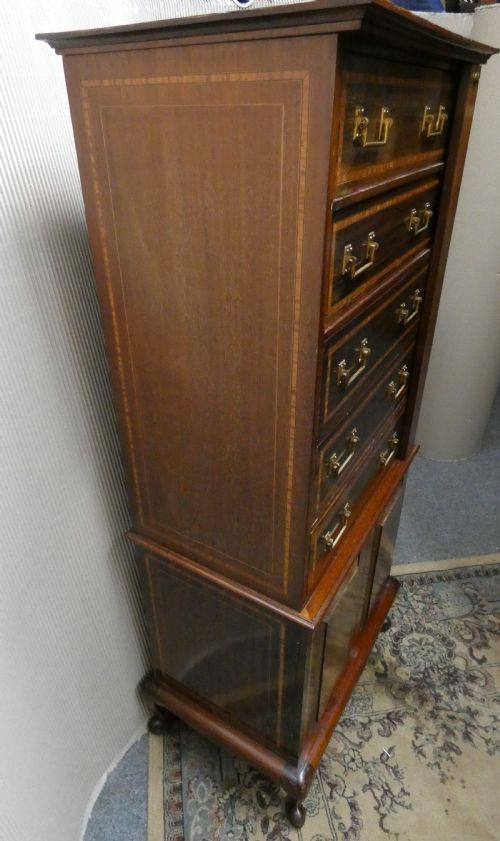 MAHOGANY COLLECTORS CABINET - ADDITIONAL PHOTO 2
