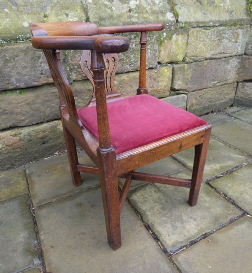 GEORGIAN MAHOGANY CORNER CHAIR - ADDITIONAL PHOTO 4