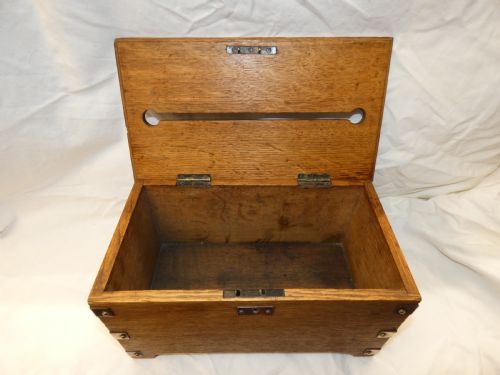 ARTS CRAFTS OAK LETTER BOX - ADDITIONAL PHOTO 5