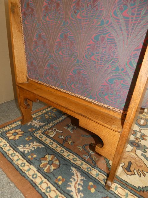 ARTS CRAFTS OAK SETTLE - ADDITIONAL PHOTO 3
