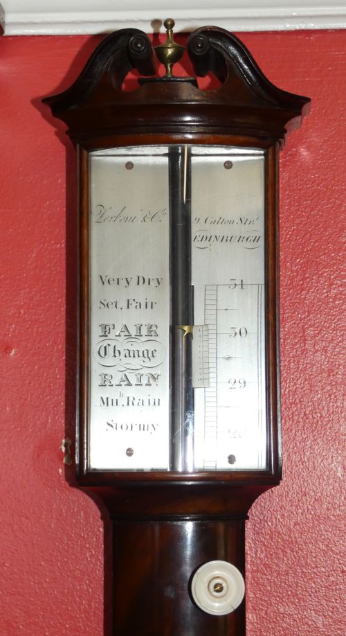 Mahogany Stick Barometer - Zerboni, Edinburgh