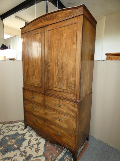 fig 1. Regency mahogany linen press