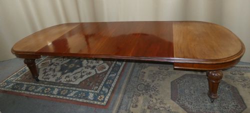 fig 1. Large Mahogany Extending Dining Table With Leaf Carrier