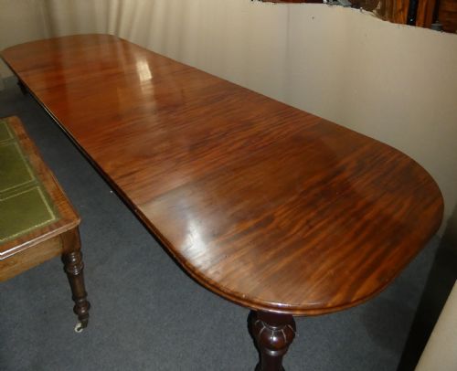 fig 2. 19' mahogany dining table with 6 leaves & leaf carrier