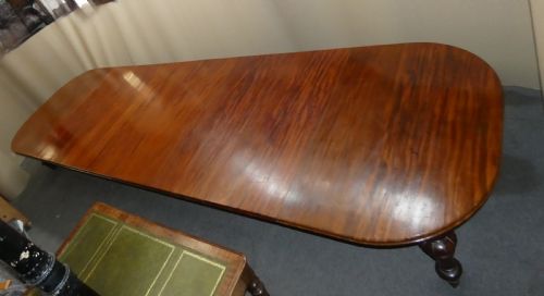 fig 3. 19' mahogany dining table with 6 leaves & leaf carrier