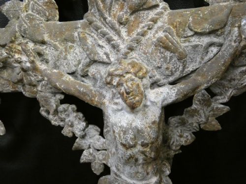 LARGE CAST IRON CRUCIFIX GRAVE MARKER - ADDITIONAL PHOTO 7