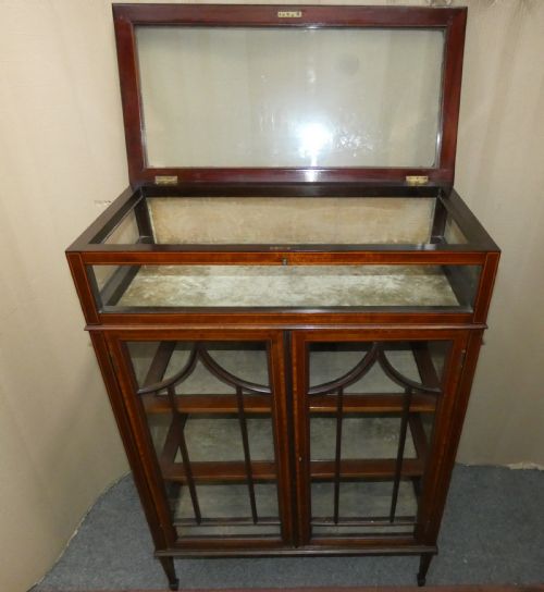 INLAID MAHOGANY BIJOUTERIE CABINET - ADDITIONAL PHOTO 3