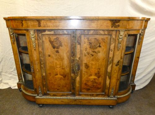 INLAID WALNUT CREDENZA