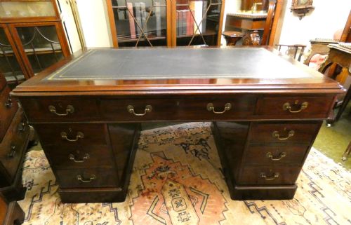 MAHOGANY PARTNERS DESK - ADDITIONAL PHOTO 1