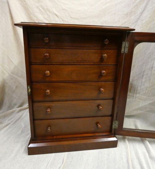 MAHOGANY COLLECTORS CABINET SPECIMEN CABINET - ADDITIONAL PHOTO 2