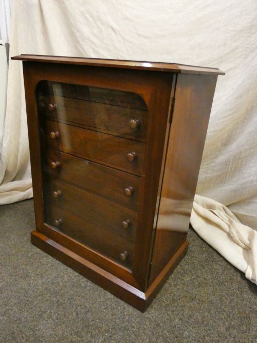 MAHOGANY COLLECTORS CABINET SPECIMEN CABINET - ADDITIONAL PHOTO 5