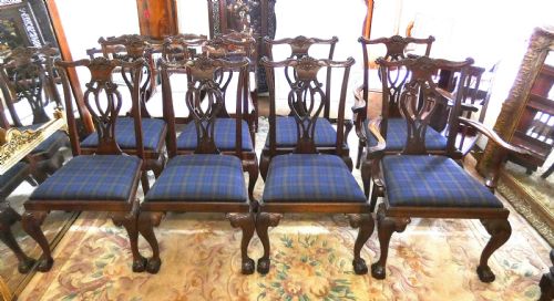 SET OF 8 MAHOGANY DINING CHAIRS
