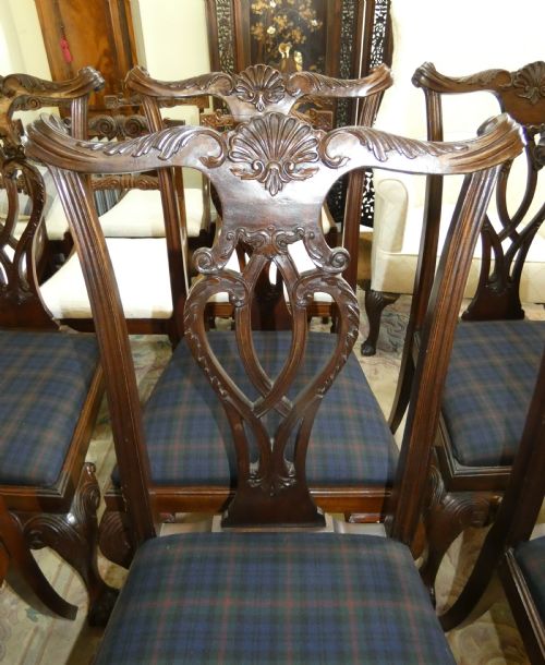SET OF 8 MAHOGANY DINING CHAIRS - ADDITIONAL PHOTO 1